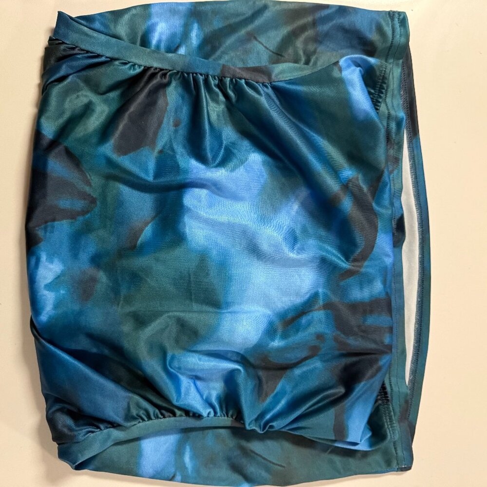 Amazon Blue Tie-Dye Body Con Night-out Dress
